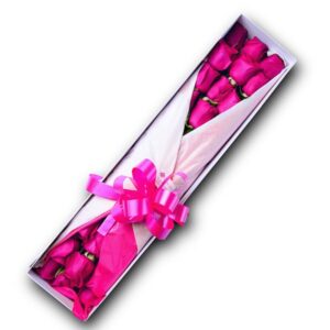CAJA ROSAS  FUSIA EXPORTACION x12